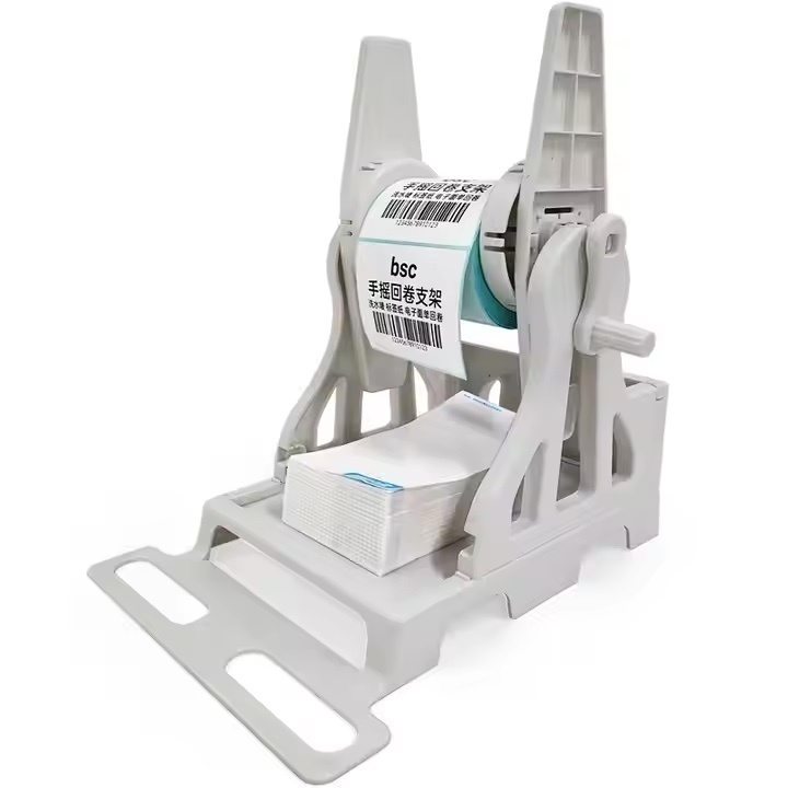 2 en 1 soporte porta rollos + rebobinador de rollos universal impresora
