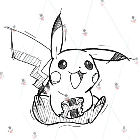 Pikachu jogando videogame (R$250) - comprar online