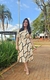 Vestido Estampado Abstrato Chic