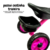 Triciclo Criança Infantil Com Cestinha Buzina Preto e Rosa - Importway na internet