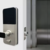 Fechadura Digital Smart Lock Embutida Com Senha e Cartão Preta SL100 - Papaiz