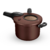 Panela De Pressão Antiaderente Visor Vidro E Fechamento Externo Chocolate 4,5 Litros - MTA