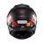 Imagem do Capacete Fechado Wing Grid Preto Vermelho Branco 60 (1763360) - Texx