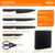 Jogo De Facas 6 Peças C/ Cepo Aço Inoxidável Preto Action - Brinox - comprar online