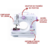 Máquina De Costura Portátil 12 Pontos + Kit Costura - Importway - loja online