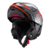 Capacete Escamoteável Kratos Nomade Robocop C/ Óculos Preto Vermelho e Cinza 56 - Texx - loja online