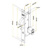 Fechadura P/Porta De Correr 940 Esp.Inox Gorje - Stam