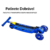 Patinete 3 Rodas Dobrável E Ajustável Azul- Importway - Compras 321