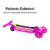 Imagem do Patinete 3 Rodas Dobrável E Ajustável Rosa - Importway