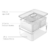 Pote Organizador para Geladeira Clear Fresh Com 2 Cestos 2,2L - Compras 321