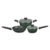 Conjunto Jogo De Panelas 3 Peças Verde Carmela Garden Cerâmica - Mta