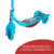 Patinete Infantil 3 Rodas Musical Luzes Cesta Azul - Importway - loja online