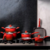 Jogo de Panelas Antiaderente Ceramic Life Easy Vermelho 7 Peças - Brinox na internet