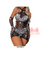Vestido Sexy con Brillos y Guantes