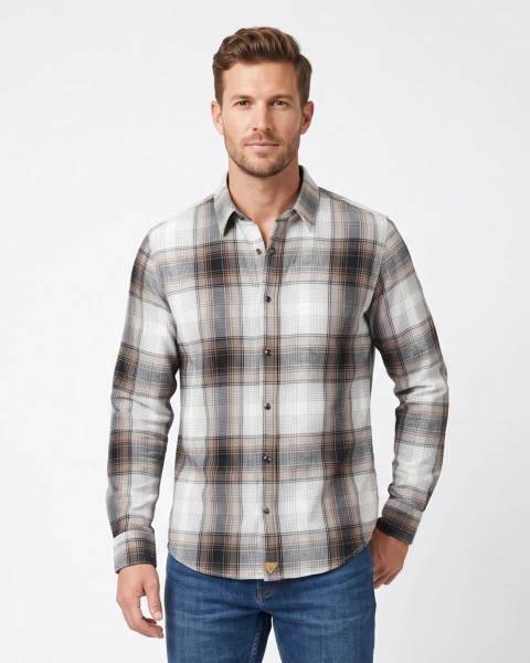 Camisa Oaktree Cuadros Blanca