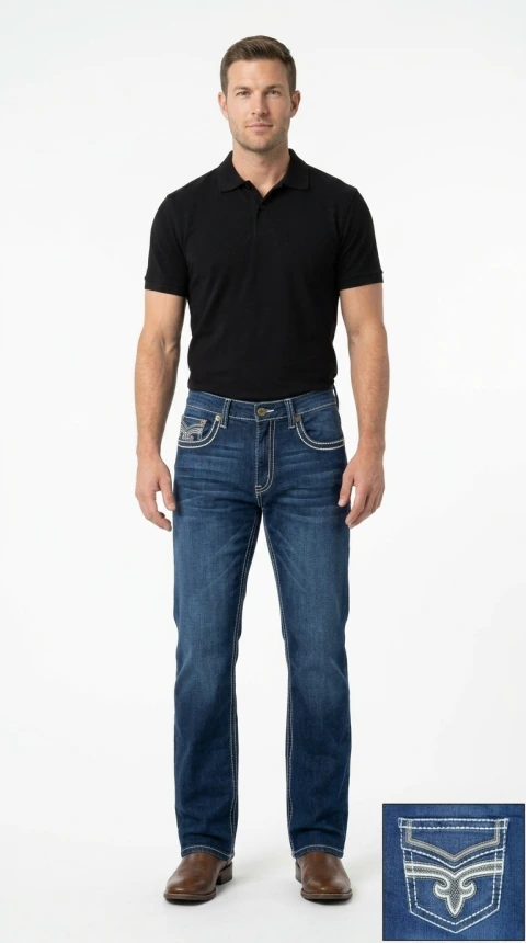 Pantalon de Mezclilla Bordado 7