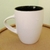 Taza blanca fondo negro Cerámica - comprar online
