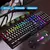 Teclado de computador retroiluminado com 104 teclas, à prova d&#39;água, tecla - loja online