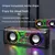 V8 Transparente Mecha Alto-falantes Bluetooth 5.0 Contrabaixo Sem Fio Diafragma - DigiShop