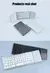 Teclado Bluetooth plegable con panel táctil para IOS Android Windows Office Min