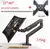 Braço de mola a gás nb g40, suporte para monitor de mesa com tela de 22-40 pol - loja online