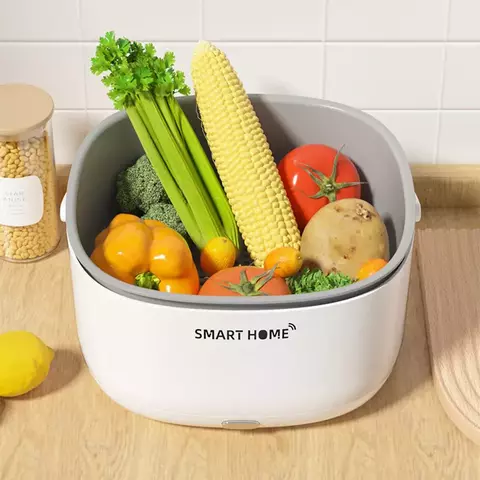 Máquina Portátil Ultrassônica de Lavar Frutas e Vegetais – Purificador Elétrico