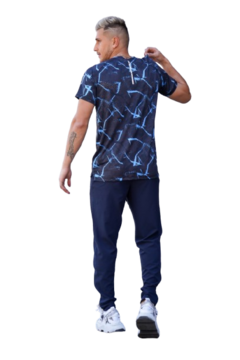 Remera Deportiva Sublimada Azul en internet