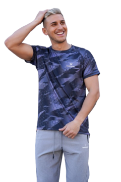 Remera Deportiva Sublimada Azul - comprar online