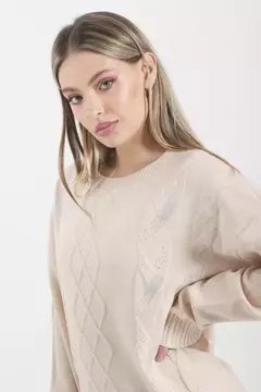 Maxi sweater Fantasía con stras - comprar online