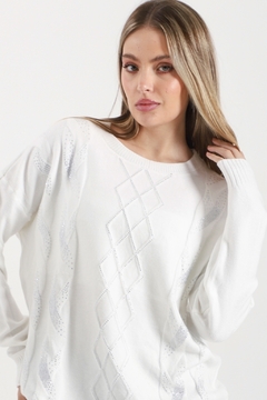Maxi sweater Fantasía con stras - comprar online