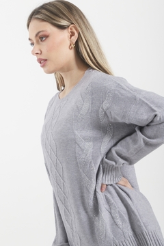 Maxi sweater Fantasía con stras