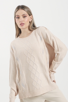 Maxi sweater Fantasía con stras - tienda online