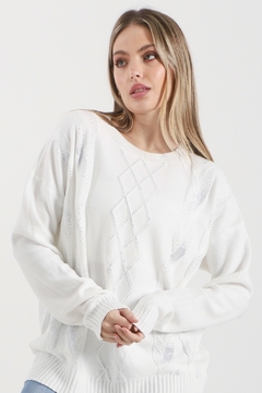 Maxi sweater Fantasía con stras - PATRICIOS INDUMENTARIA