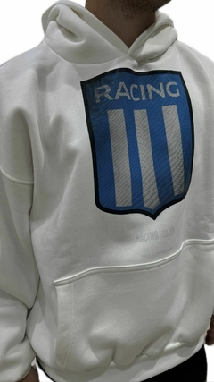 Buzo Racing Club NEGRO/BLANCO - tienda online