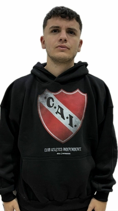 Buzo Escudo Independiente NEGRO/BLANCO - comprar online