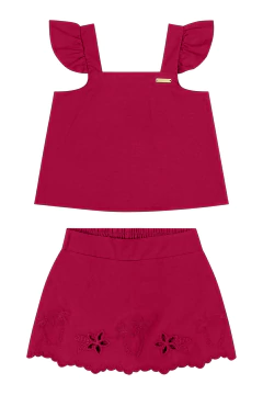 Conjunto Infantil Renda Vermelho - Colorittá - comprar online