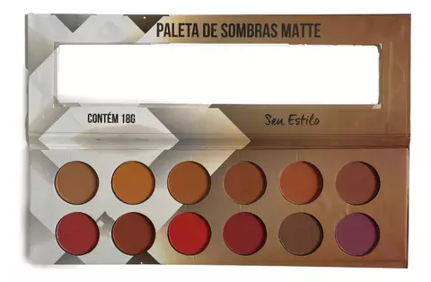 Paleta Sombras Matte Ludurana 12 cores Seu Estilo Maquiagem
