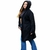 Casaco Feminino Micropolar Longo Capuz Zíper Bolsos Pelúcia Felpudo Comprido T - K STYLE COMPRAS