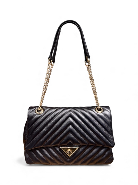 BOLSA DE COURO EM MATELASSÊ