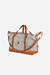 Bolso De Viaje Molinos - Cuero Gamuzado Con Tejido Barracán - comprar online