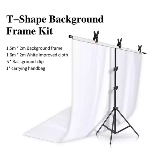 Sh t-forma pano de fundo suporte kit com pano de fundo vídeo chroma chave quadro