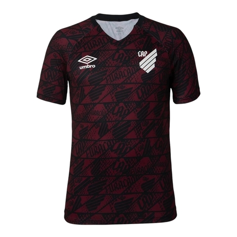 Camisa Athletico Paranaense Pré-jogo 25/26 - Torcedor Umbro Masculina - Vermelha com detalhes em preto