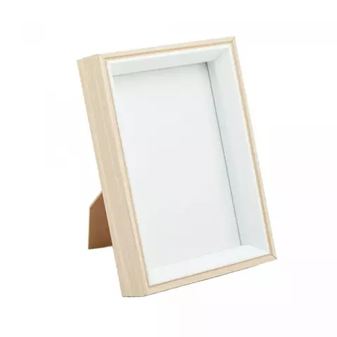 Porta-Retrato 15cm x 20cm Madeira e Branco de MDF Moldura Profunda - comprar online