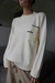 Sweater Pipa Combinado Crema