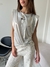 Musculosa Metalizada "Va Con Todo" Crema - comprar online