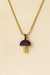 Collar Honguito Purpura Cristal Gold Filled - comprar online