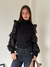 Sweater Manga Organza Indigo. Negro - comprar online
