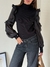 Sweater Manga Organza Indigo. Negro en internet