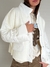 Campera Bomber Bolsillos Magnolias Crema en internet