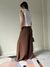 Maxi Palazzo Bambula Queen Serena Chocolate Lino - Feria Bajo Costo